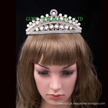 Pearl Crystal Tiara Custom Rhinestone Crown